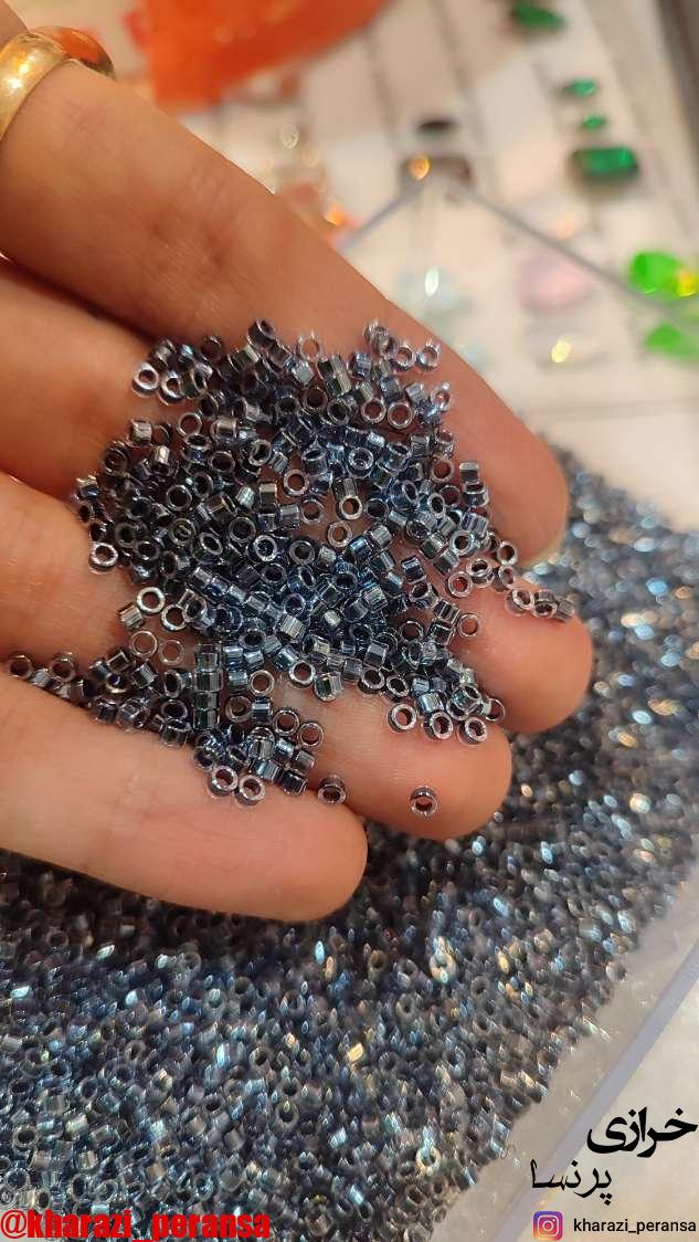 ملیله شکسته استوانه ژاپن رنگ  سربی(10گرمی)