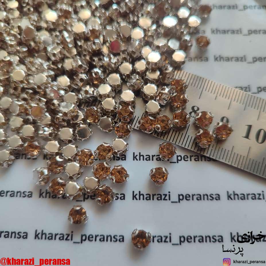 نگین پایه دی رنگ شامپاینی