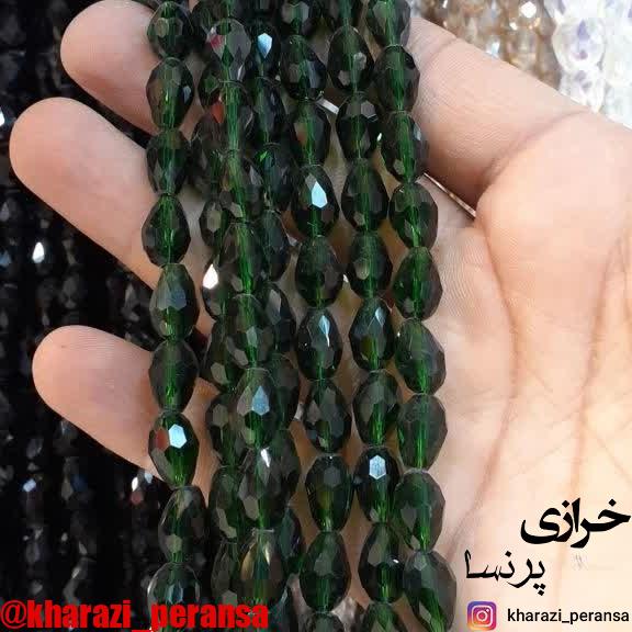 کریستال اشک سبز 6در12(بند 50 عددی)