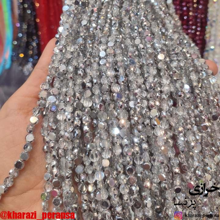 کریستال تخت سایز6 نقره ای دو رنگ