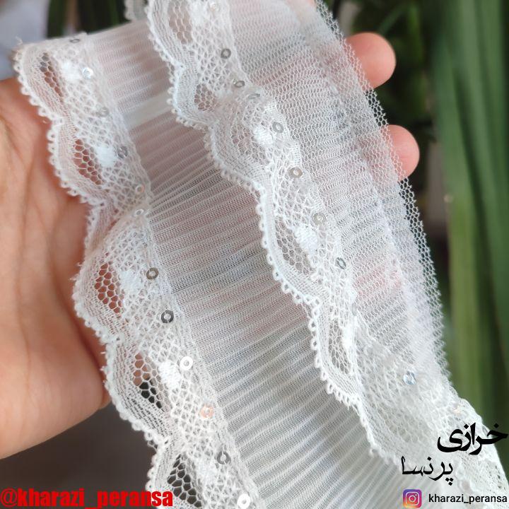 نوار پلیسه دوبل سفید