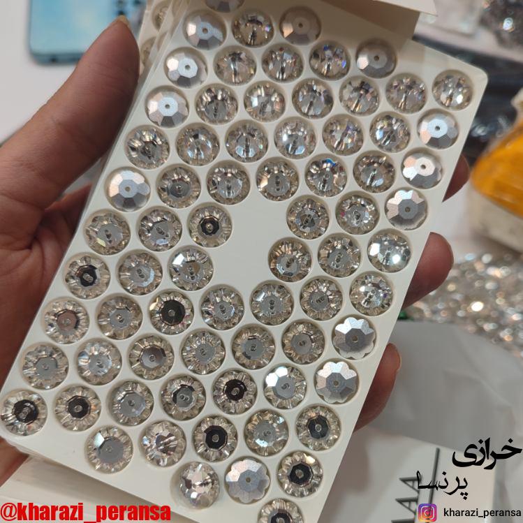سنگ دوختنی گل 10میل عددی (شیشه و برندaaa(